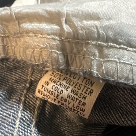 Women Y2K Jeans Large Blue High Rise Wide Leg Tie Dye Print Loose Washed - Picture 15 of 15